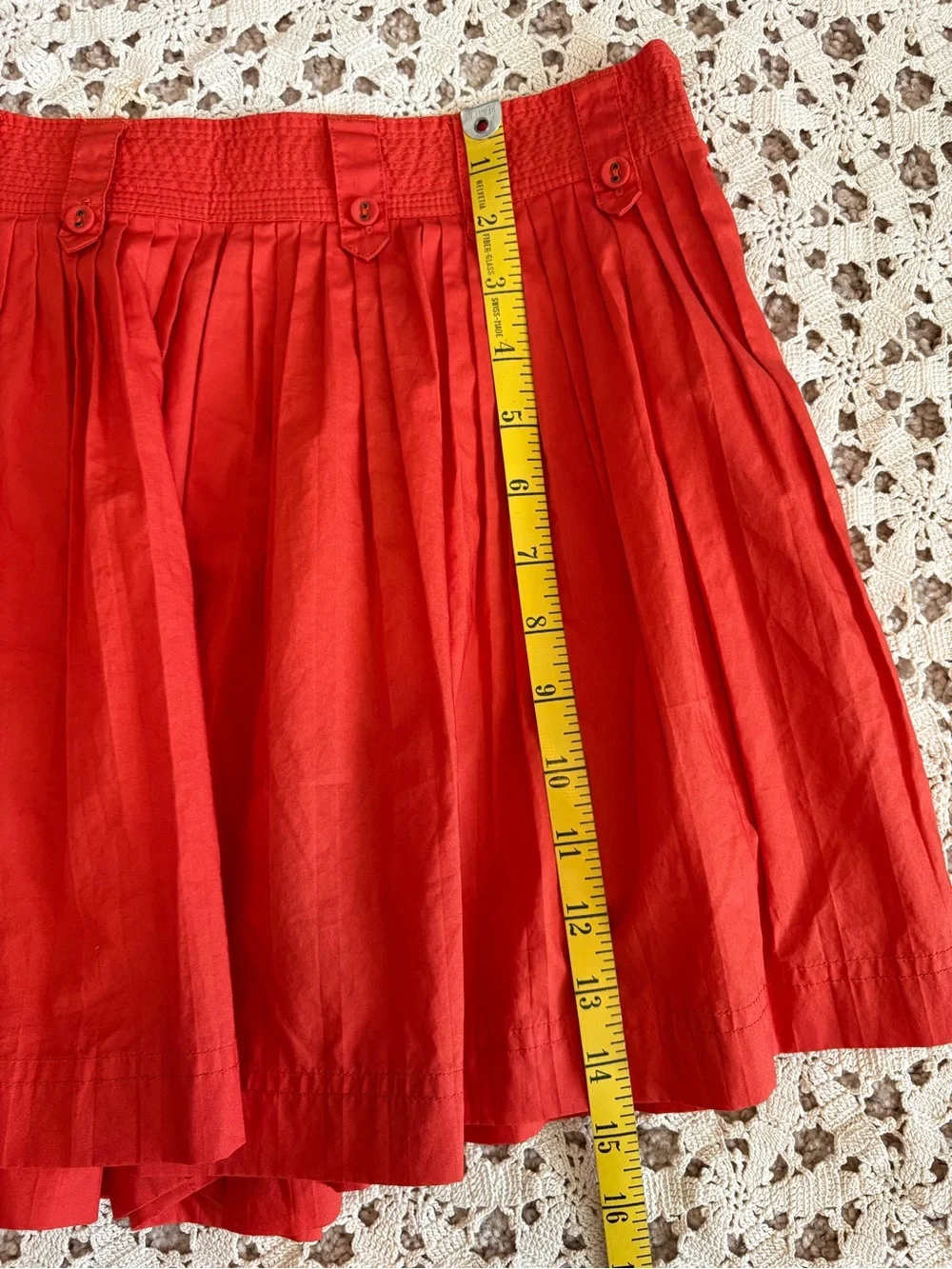 Ulla Johnson Marianna Pleated Shorts Orange Size 4
